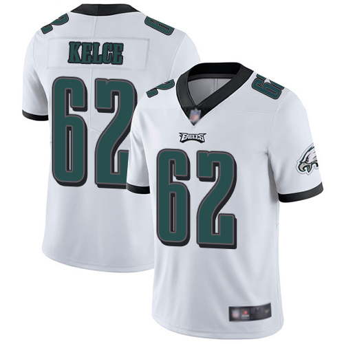 Men Philadelphia Eagles #62 Jason Kelce White Vapor Untouchable NFL Jersey Limited Player Football